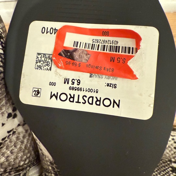 Abound Black and White Snakeskin Heeled Boots - Picture 7 of 7